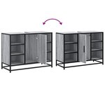 vidaXL Armoire lavabo de salle de bain sonoma gris bois d'ingénierie