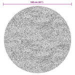 vidaXL Tapis de surface Rond HUARTE Marron Ø 160 CM Polyester