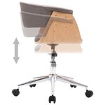 Vidaxl chaises pivotantes à manger lot de 2 taupe tissu