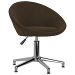 vidaXL Chaises pivotantes à manger lot de 2 marron foncé tissu