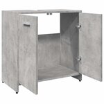 vidaXL Armoire lavabo de salle de bain gris béton 60x33x60 cm
