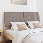 vidaXL Tête de lit capitonnée Taupe 140 cm Pin massif