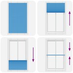 vidaXL Store plissé bleu 120x200 cm largeur du tissu 119 4cm polyester