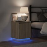 vidaXL Cabinet de chevet avec 2 Pièces Chêne sonoma 39 x 34.5 x 50 cm