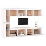 vidaXL Meubles TV 6 Pièces Blanc Bois massif de pin