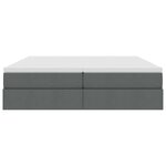 vidaXL Lit avec rangement et matelas Gris foncé 200 x 200 cm Polyester