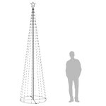 Vidaxl sapin de noël cône 400 led bleu 100x360 cm