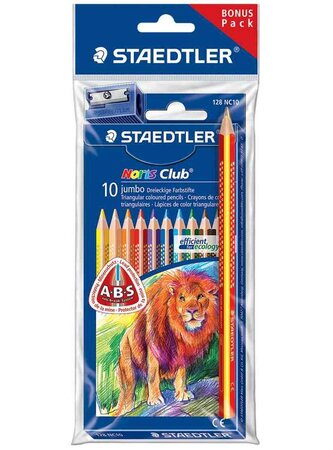 Etui de 10 Crayon couleur Noris Club triplus jumbo Bonus Pack STAEDTLER