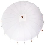 vidaXL Parasol Crème x 250 cm Coton et bois massif