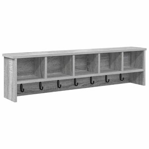 vidaXL Porte-manteau mural avec étagère Sonoma gris 100 x 16 x 26 cm