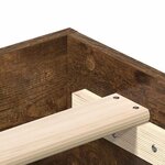 vidaXL Cadre de lit sans matelas chêne fumé 150x200 cm bois ingénierie