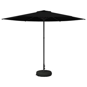 vidaXL Parasol de jardin 300 x 300 cm Polyester Rectangulaire Noir