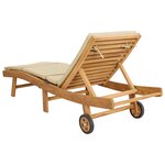 vidaXL Transat Marron et beige Polyester