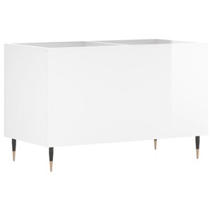 vidaXL Armoire à disques blanc brillant 74 5x38x48cm bois d'ingénierie