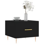 vidaXL Table basse Noir 50x50x40 cm Bois d'ingénierie