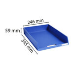 Corbeille à courrier c4 + office - bleu - x 6 - exacompta