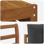 vidaXL Ensemble de canapés d'extérieur 8 pc Naturel et Anthracite