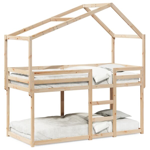 vidaXL Lit superposé sans matelas 90x190 cm bois de pin massif