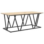 vidaXL Table basse Chêne Sonoma 100x50x40 cm en bois d'ingénierie et métal