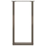 vidaXL Pieds de table console en U 2 pièces acier naturel 28 x (72-73) cm