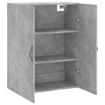 vidaXL Armoire murale gris béton 69 5x34x90 cm bois d'ingénierie