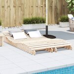 vidaXL Chaises longues lot de 2 205x60x31 5cm bois massif de pin
