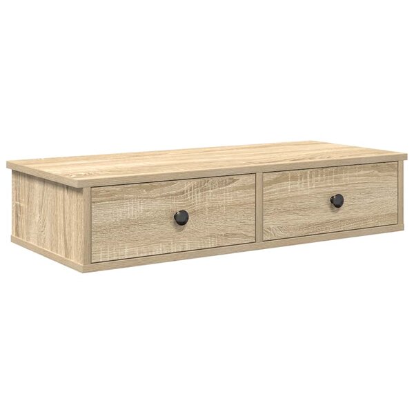 vidaXL Étagère murale avec tiroirs chêne sonoma bois d'ingénierie