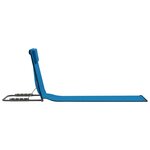 vidaXL Tapis de plage pliables 2 Pièces Acier et tissu Bleu