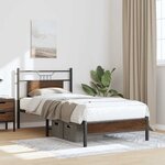 vidaXL Cadre de lit sans matelas chêne marron 90x190cm bois ingénierie