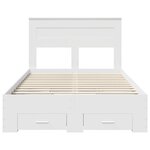 vidaXL Cadre de lit avec tiroir avec tête de lit Bois d'ingénierie