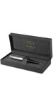 PARKER 51 Stylo Bille  Corps Résine Noire + Capuchon inox poli  Recharge noire pointe moyenne  Coffret cadeau