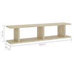 vidaXL Étagères murales 2Pièces Chêne sonoma 90x18x20cm bois d'ingénierie