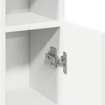 vidaXL Meuble de salle de bain avec porte-rouleau blanc 20 5x22x90 cm