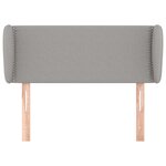 vidaXL Tête de lit avec oreilles Gris clair 103x23x78/88 cm Tissu