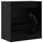 vidaXL Armoire à chaussures noir 60x34x63 5 cm bois d'ingénierie
