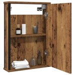 vidaXL Armoire à miroir de salle de bain vieux bois bois d'ingénierie