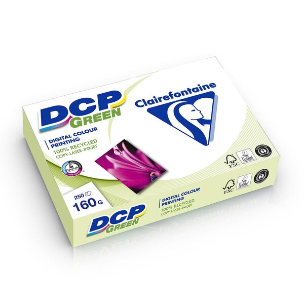Papier recyclé A4 blanc 160g DCP Green - Ramette de 250 feuilles (ramette 250 feuilles)