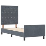 vidaXL Cadre de Lit Gris Foncé 80x200 cm Velours