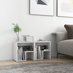 vidaXL Tables de chevet 2Pièces blanc brillant 40x30x40cm bois ingénierie