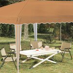 vidaXL Tente de fête pop-up 575 x 290 x 245 cm Beige