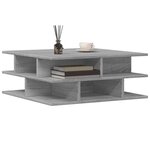 vidaXL Table basse sonoma gris 70x70x29 cm bois d'ingénierie