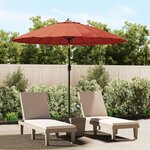 vidaXL Parasol d'extérieur et mât avec aluminium 270 cm terre cuite
