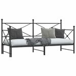 vidaXL Lit de jour avec gigogne sans matelas noir 75x190 cm