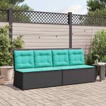 vidaXL Banc de jardin Noir polyrotin