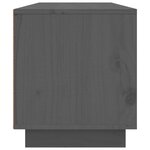 vidaXL Meuble TV Gris 140x35x40 cm Bois de pin massif