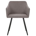 vidaXL Chaises à manger lot de 6 taupe tissu