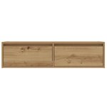vidaXL Meuble TV avec lumières LED chêne artisanal 100X35 5x25 cm