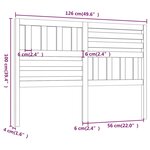 vidaXL Tête de lit Marron miel 126x4x100 cm Bois massif de pin