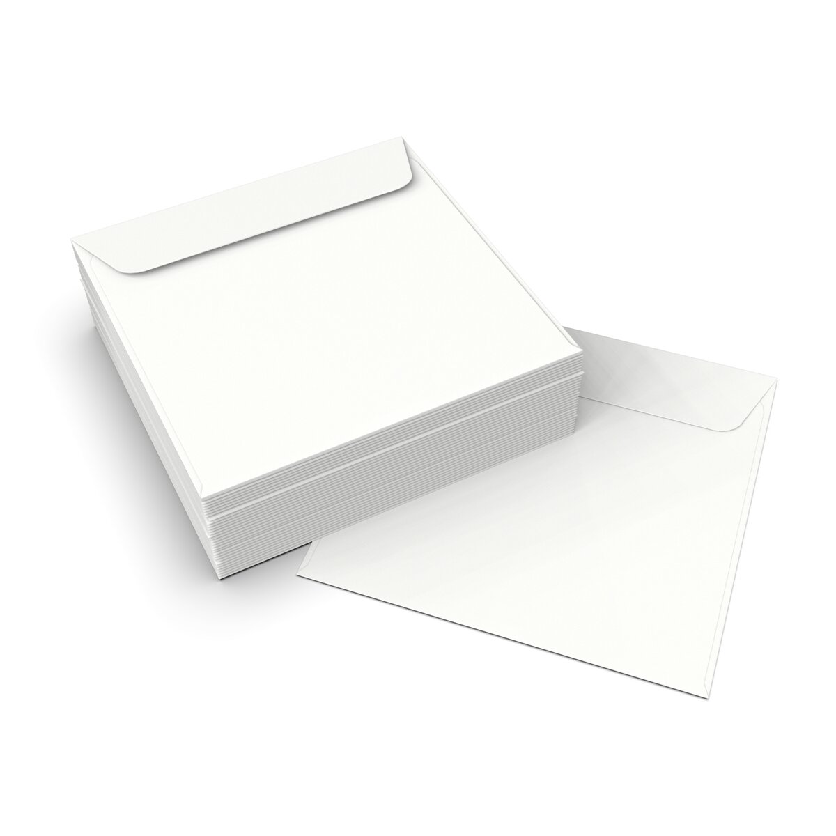 Lot de 100 enveloppes carrées - 15 x 15 cm - Blanc – 100 g/m² – Collage par  humidification avec rabat de fermeture pointu – Pour occasions spéciales :  : Fournitures de bureau