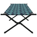 vidaXL Lit de camping pliant 2 Pièces Motif de feuille Tissu Oxford